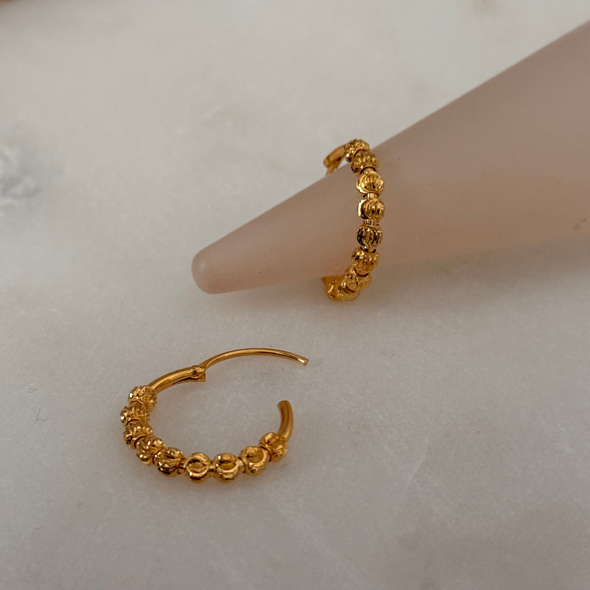 Sienna | 22ct Beaded Hoop