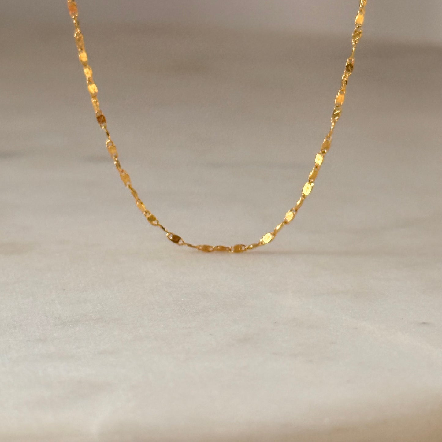 22ct Gold minimalist necklace | 18 inches