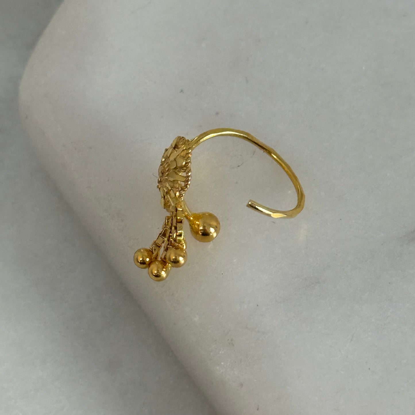14ct intricate dangly hoop | 9mm