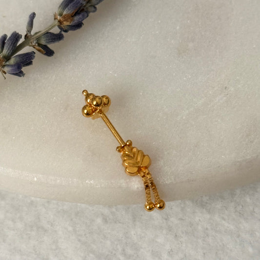 Autumnal | 18ct Gold - Leaf (Forward helix)