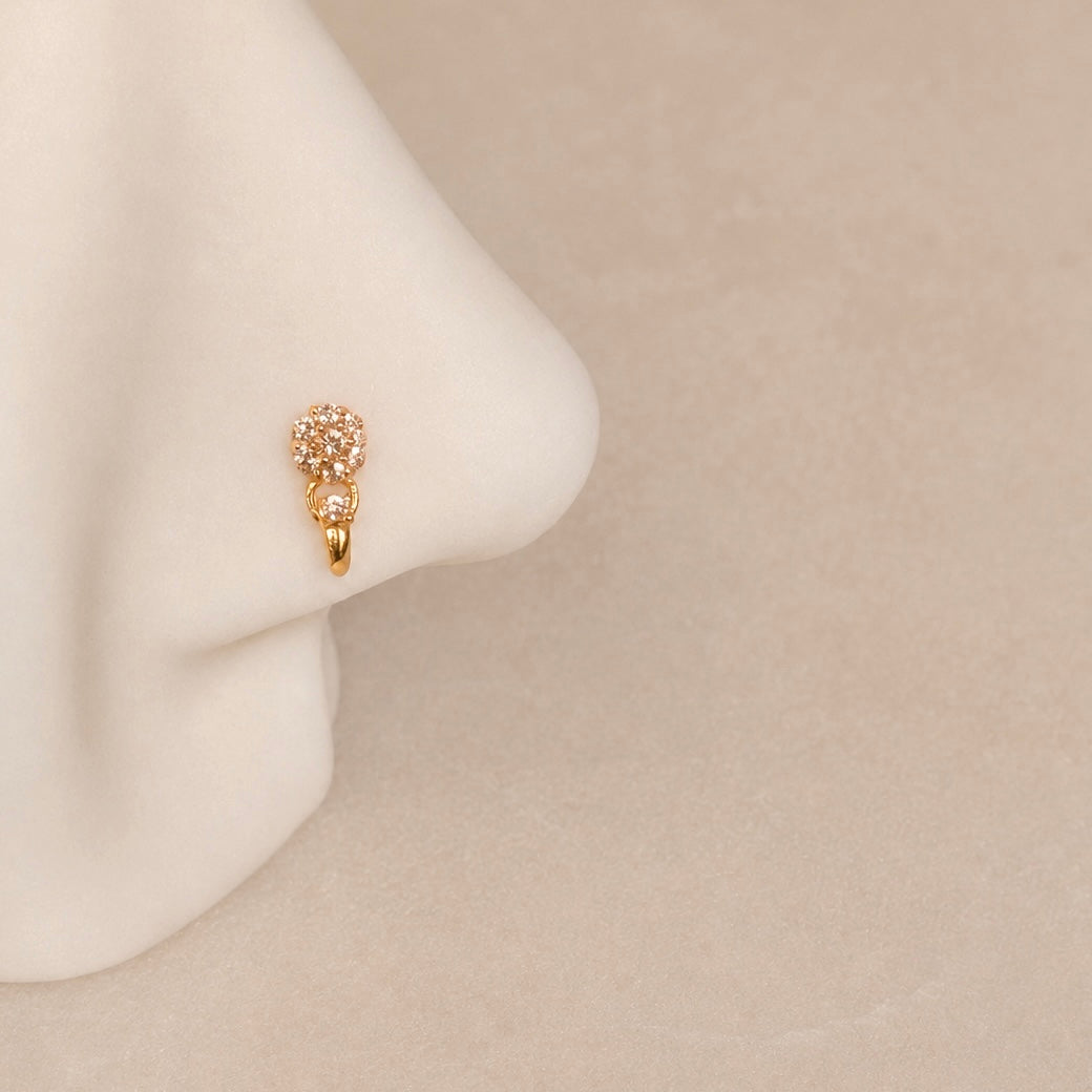 Olive II | 18ct gold drop stud