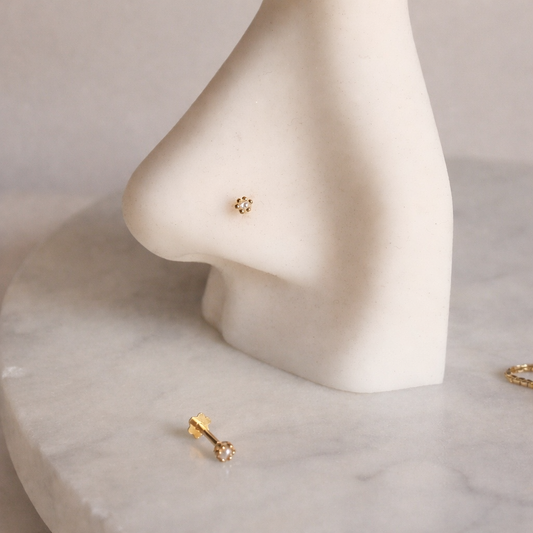 14ct gold mini pearl | 2mm