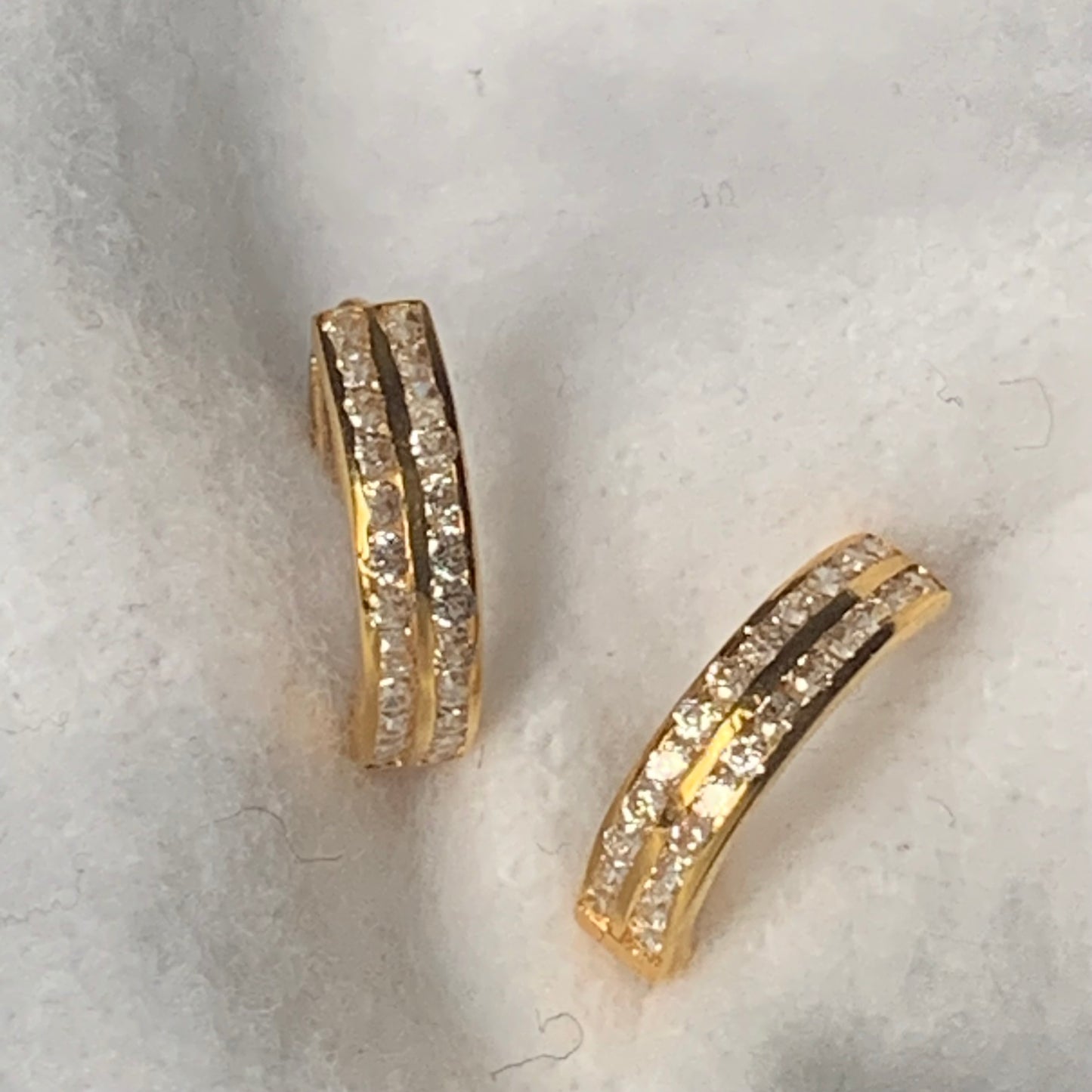 18k gold hoop pair | 10mm inside diameter