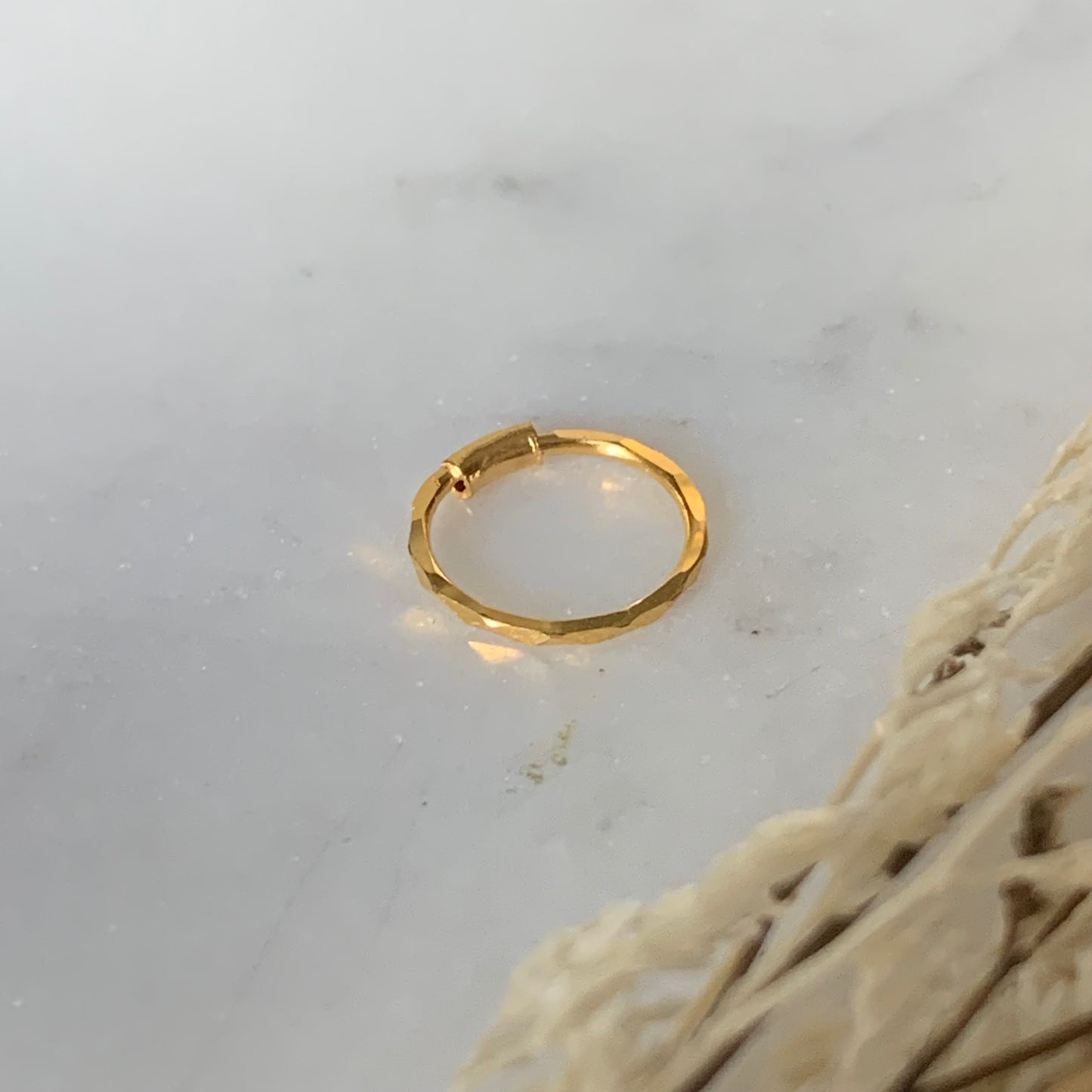 18ct Gold Diamond Cut Hoop | 8mm