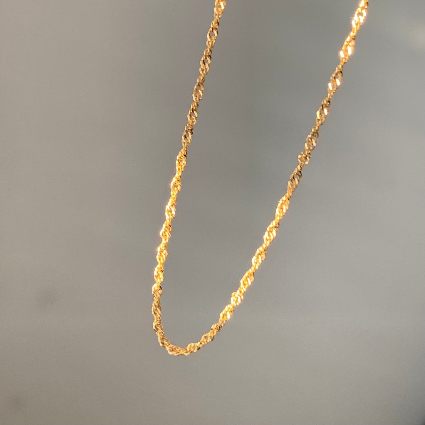 22ct Gold Classic Ripple Chain | 18 inches