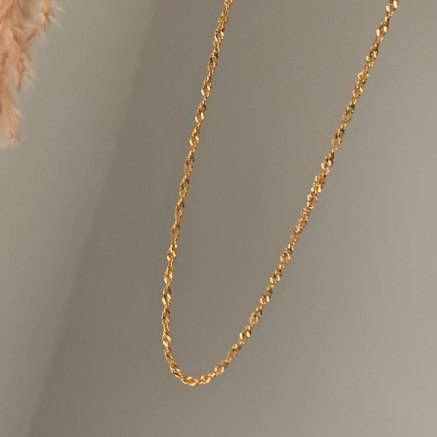 22ct Gold Classic Ripple Chain | 18 inches