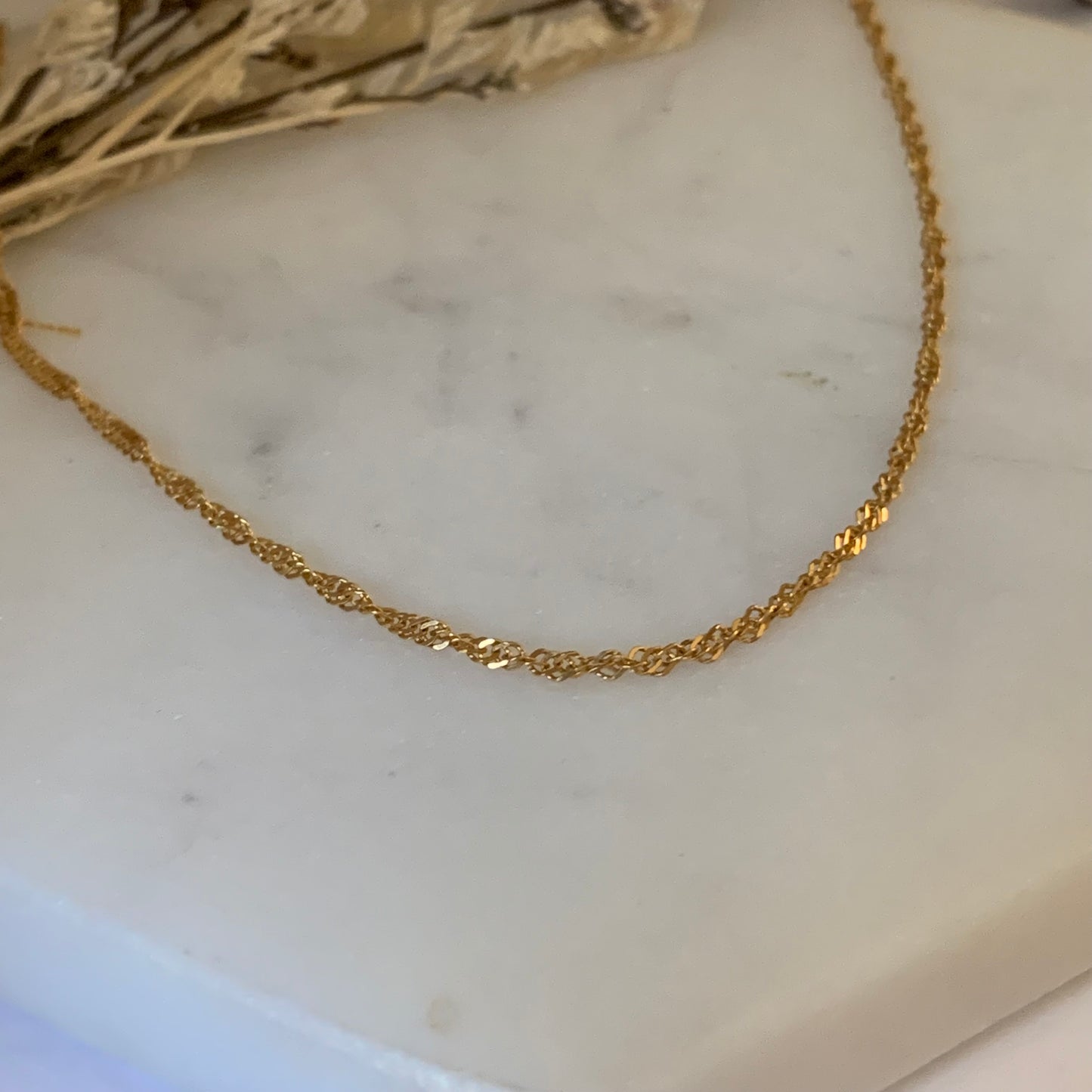 22ct Gold Classic Ripple Chain | 18 inches