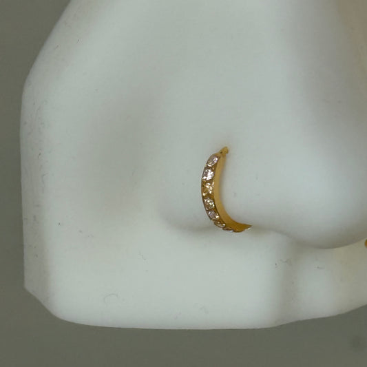18ct gold single hoop | 8mm